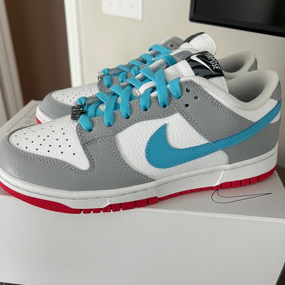 Nike Dunk Gray and Blue Sneakers